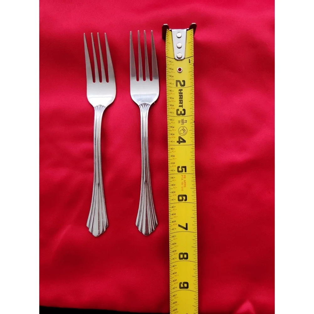 6 ONEIDA DUBLIN Stainless Flatware Lot 4 Salad Forks 2 Dinner Forks Retired